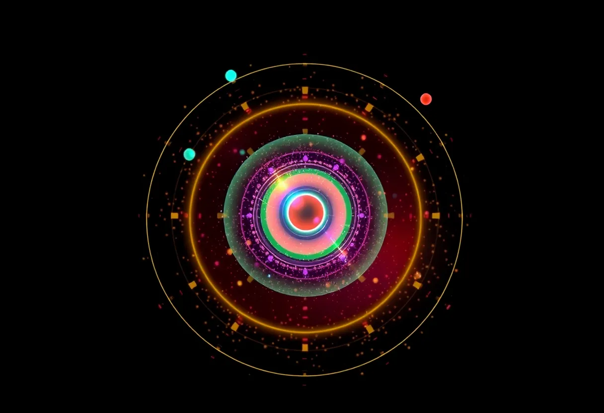 Illustrative cross-section of quantum dot display stack with vivid color layers