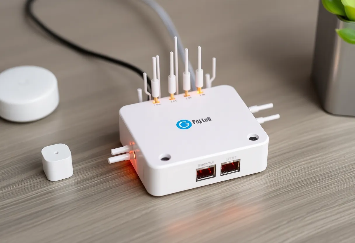 Smart home hub connecting multiple IoT devices sensors and switches in home network