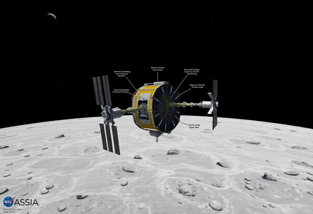 Lunar Gateway space station in orbit around the Moon NASA commercial partners