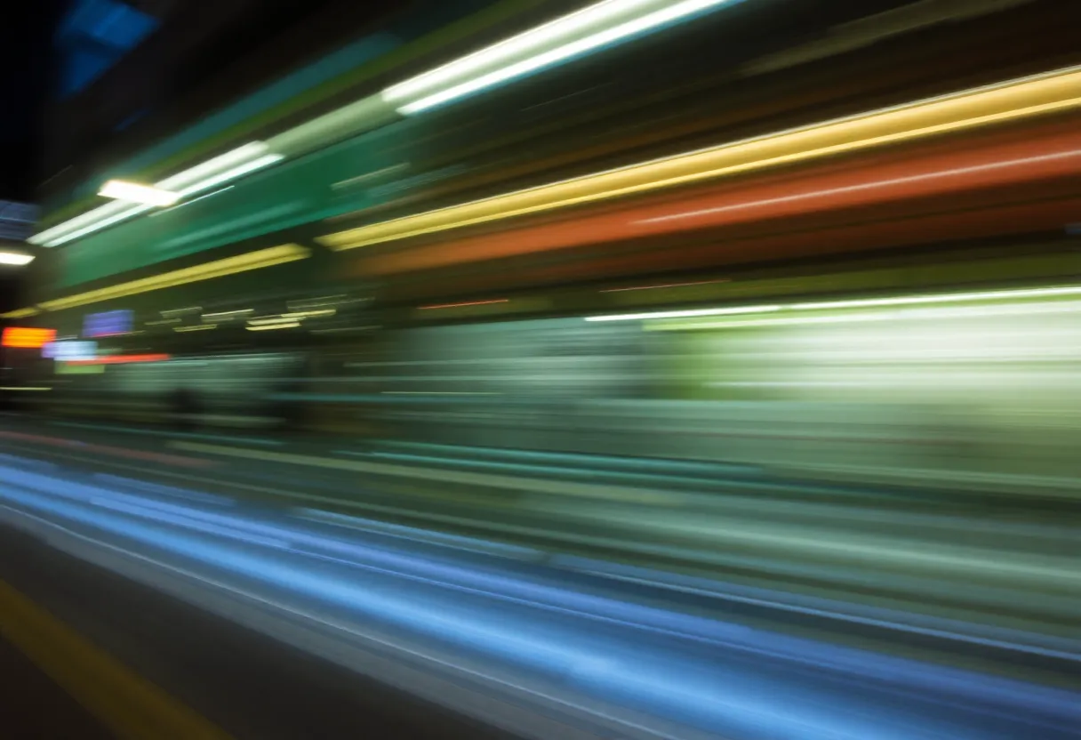 Monitor display showing motion blur and ghosting comparison at different refresh rates