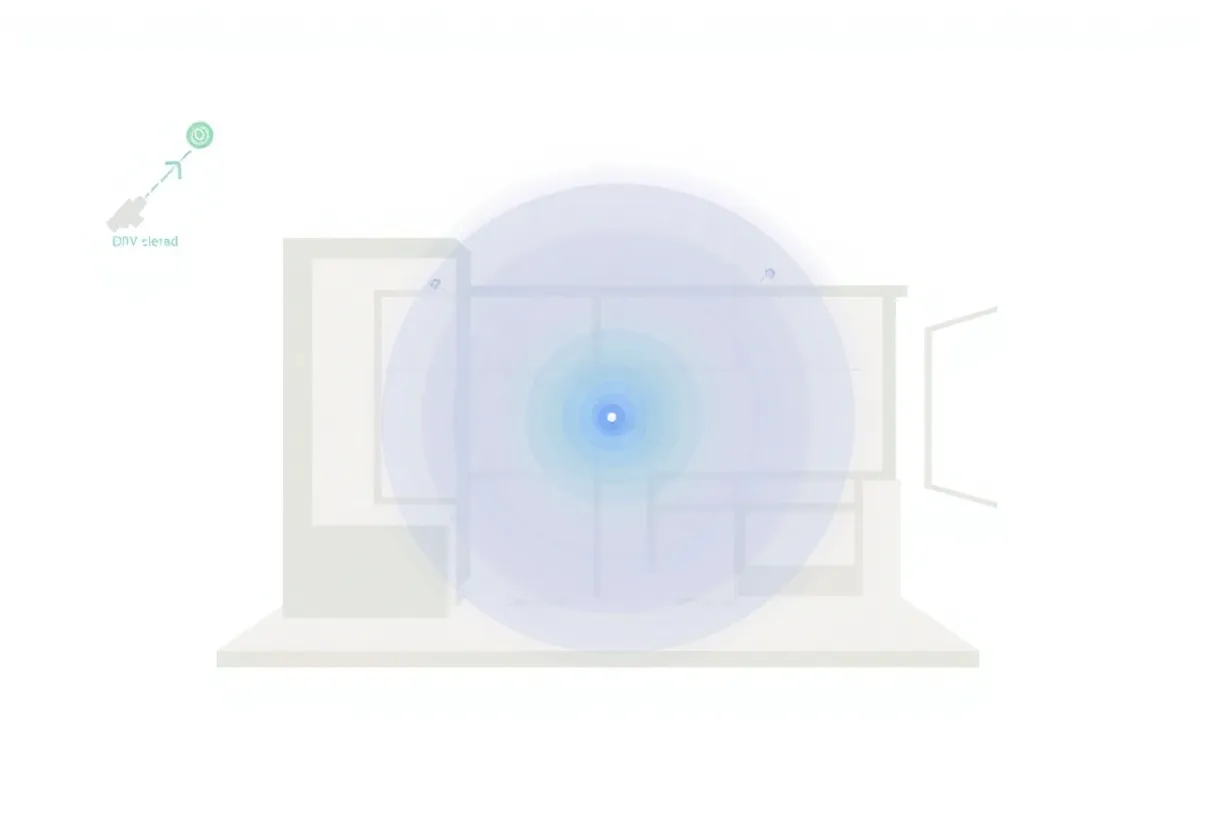 Wireless signal propagation coverage map through walls floors home layout