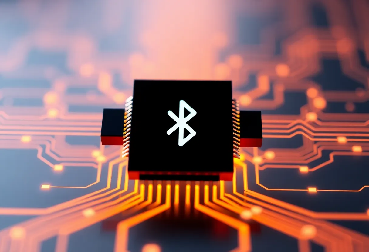 Bluetooth LE Audio multistream broadcast sharing technology concept visualization