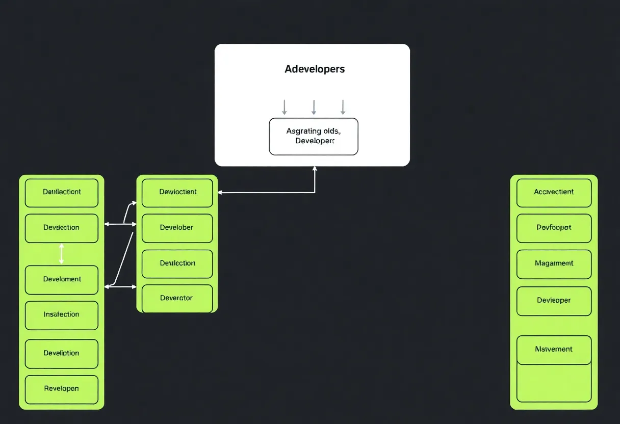 Complex cloud architecture diagram showing interconnected services with proprietary components making migration difficult
