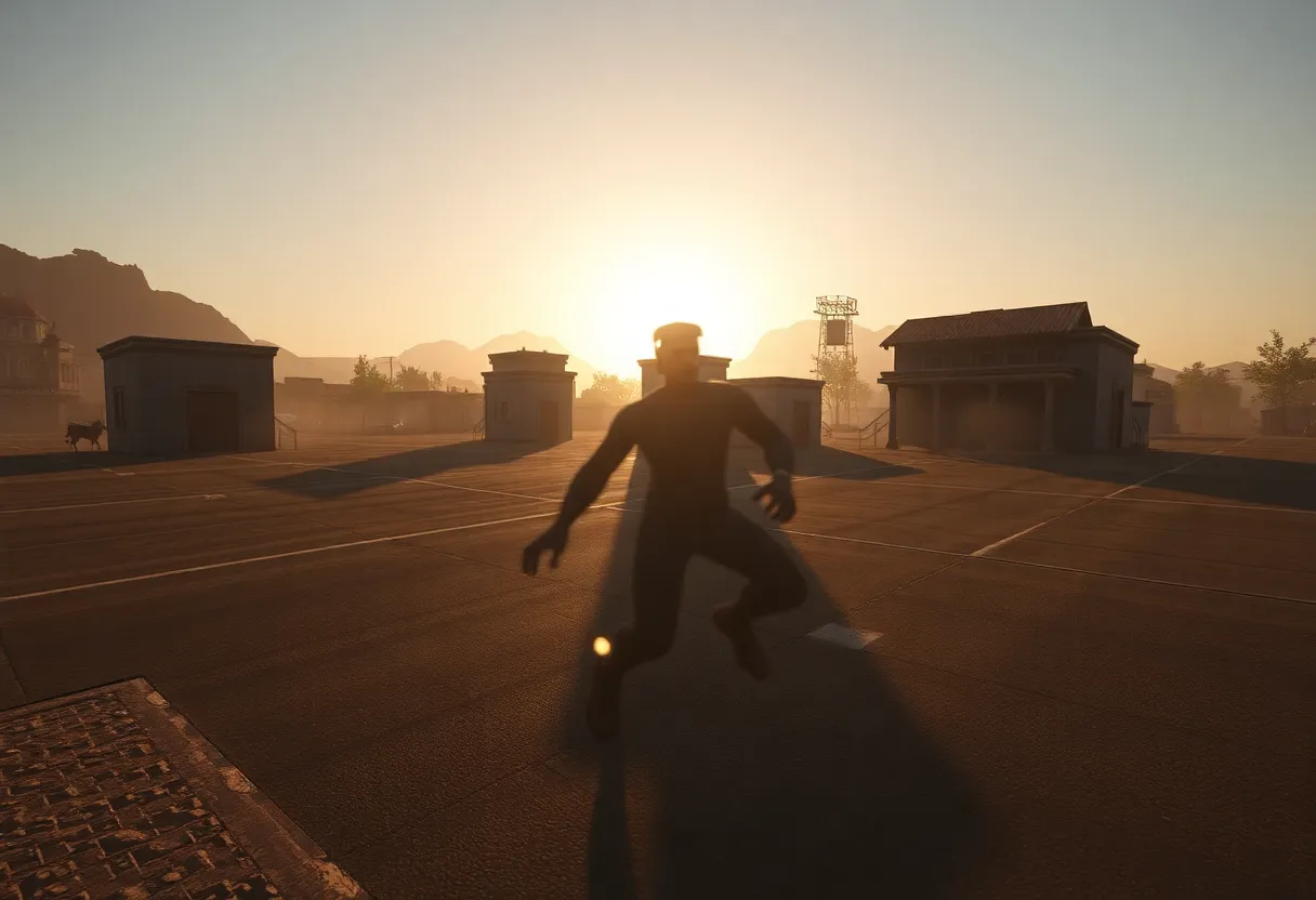Real-time ray tracing game scene photorealistic reflections shadows rendering
