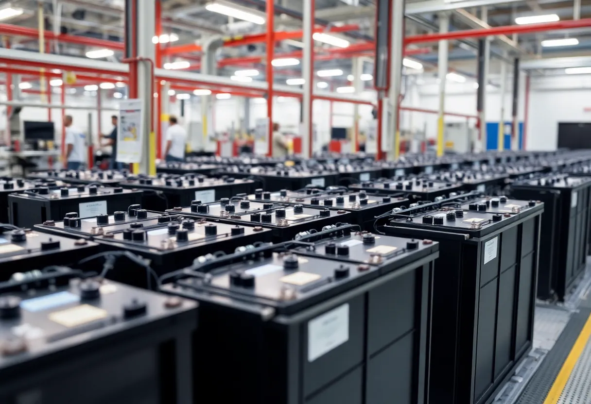 Solid-state battery EV electric vehicle production manufacturing facility