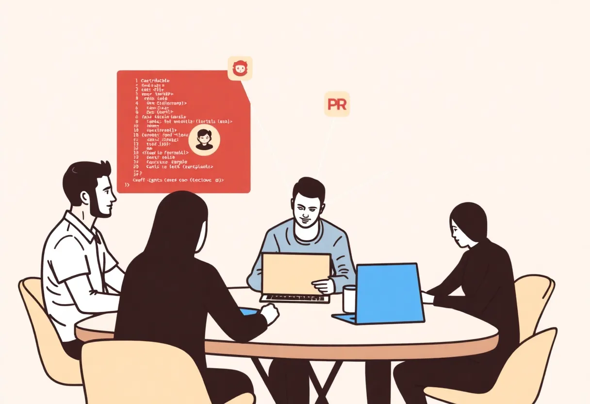 Remote developer team async collaboration GitHub PR code review distributed work