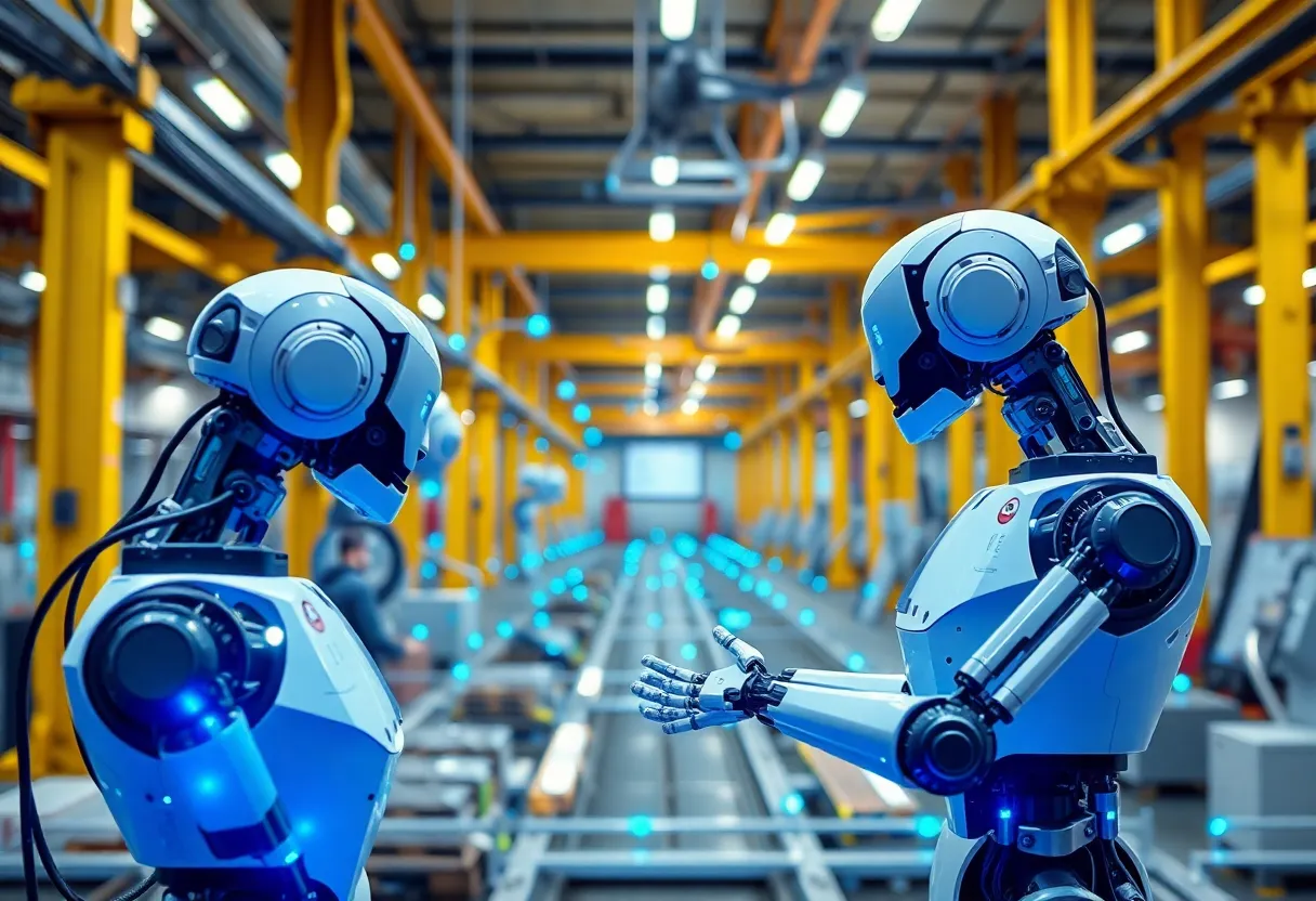 Industrial IoT 5G private network factory automation manufacturing robots