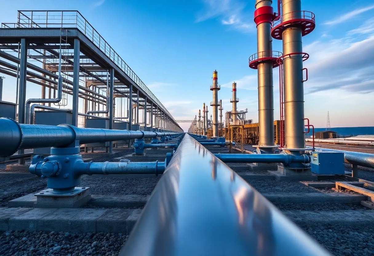 Direct air carbon capture industrial facility removing CO2 from the atmosphere