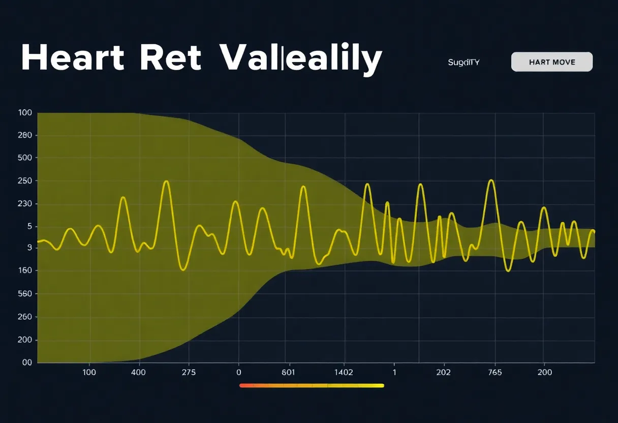 Heart rate variability data visualization from a wearable health sensor
