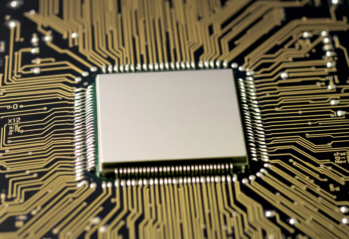 CPU processor chip executing low-level machine code instructions at high speed