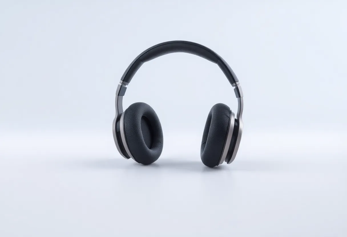 Product photography of bone-conduction headphones showing the open-ear design