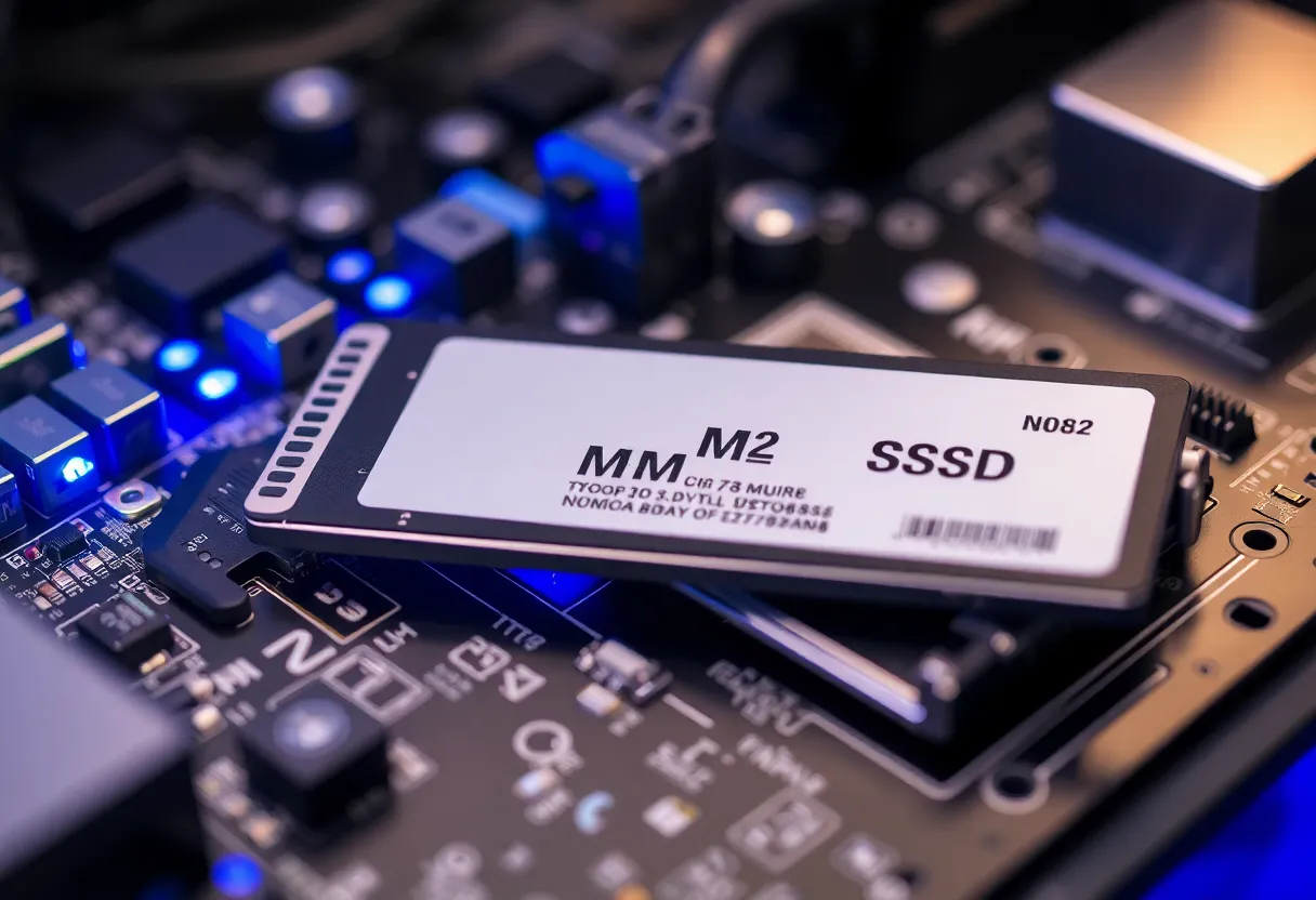 NVMe hot-swap enclosure with multiple drive bays in homelab server rack setup