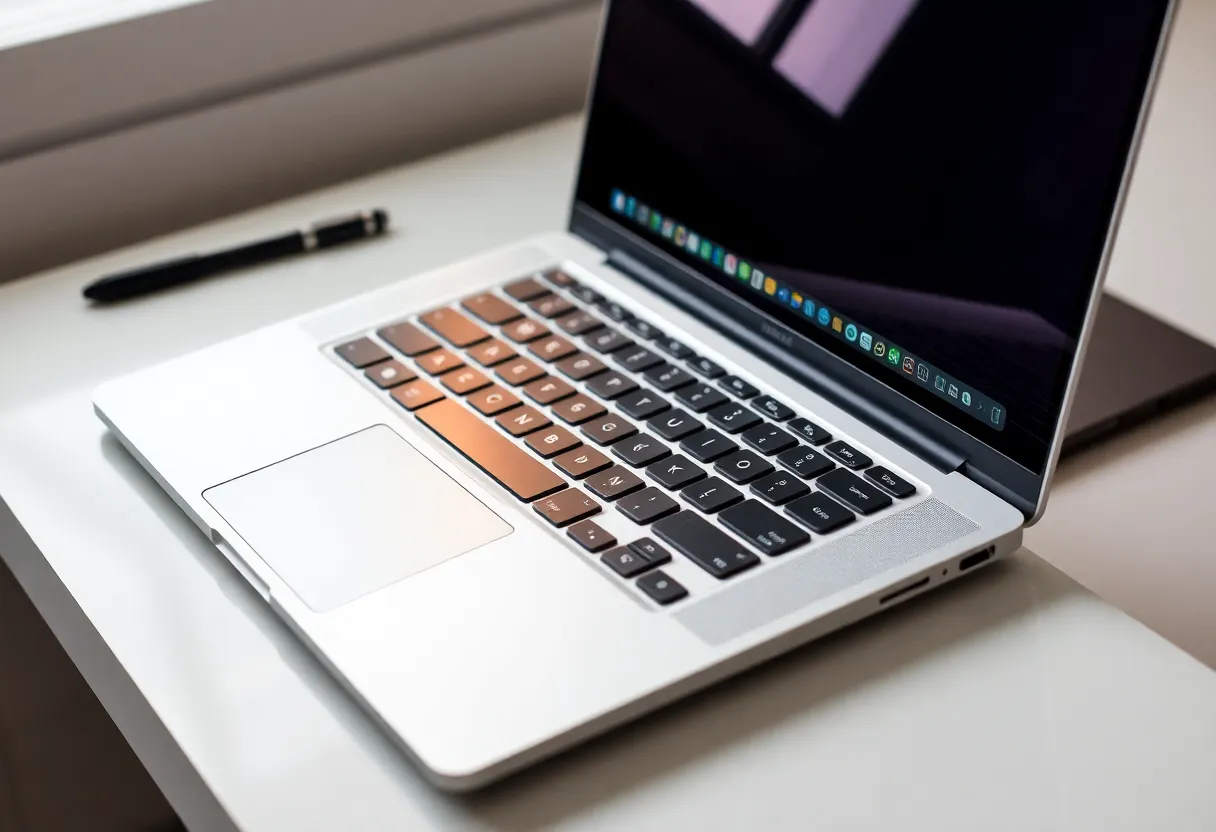 Comparison of laptop port selection showing ultrabook with only two USB-C ports versus thicker laptop with full port array