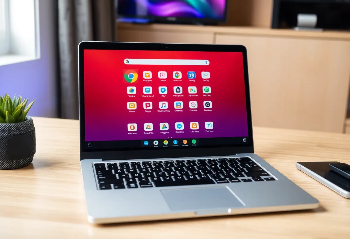 Chrome OS Linux terminal alongside web apps showing developer workflow possible on modern Chromebook