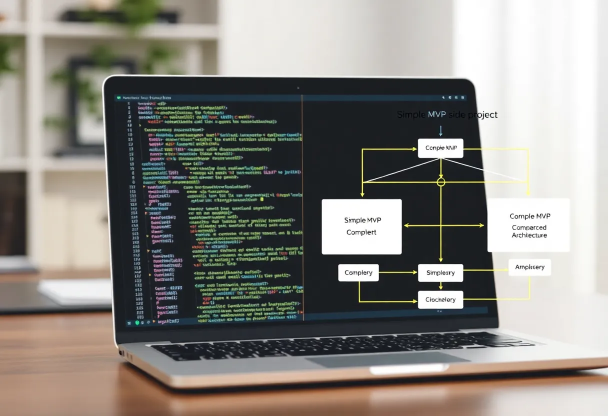 Developer frustrated with complex microservice architecture for side project versus simple working MVP with actual users