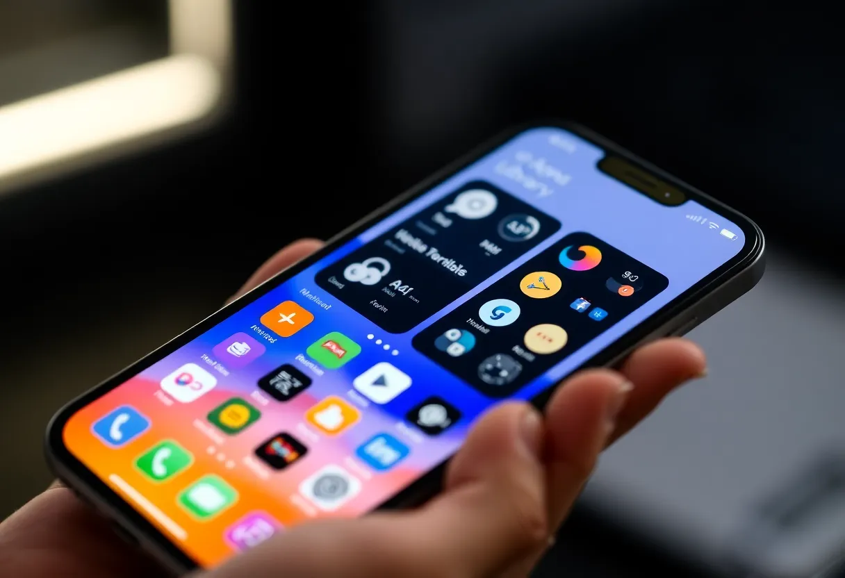 iOS Shortcuts automation interface showing complex workflow with multiple steps and conditions