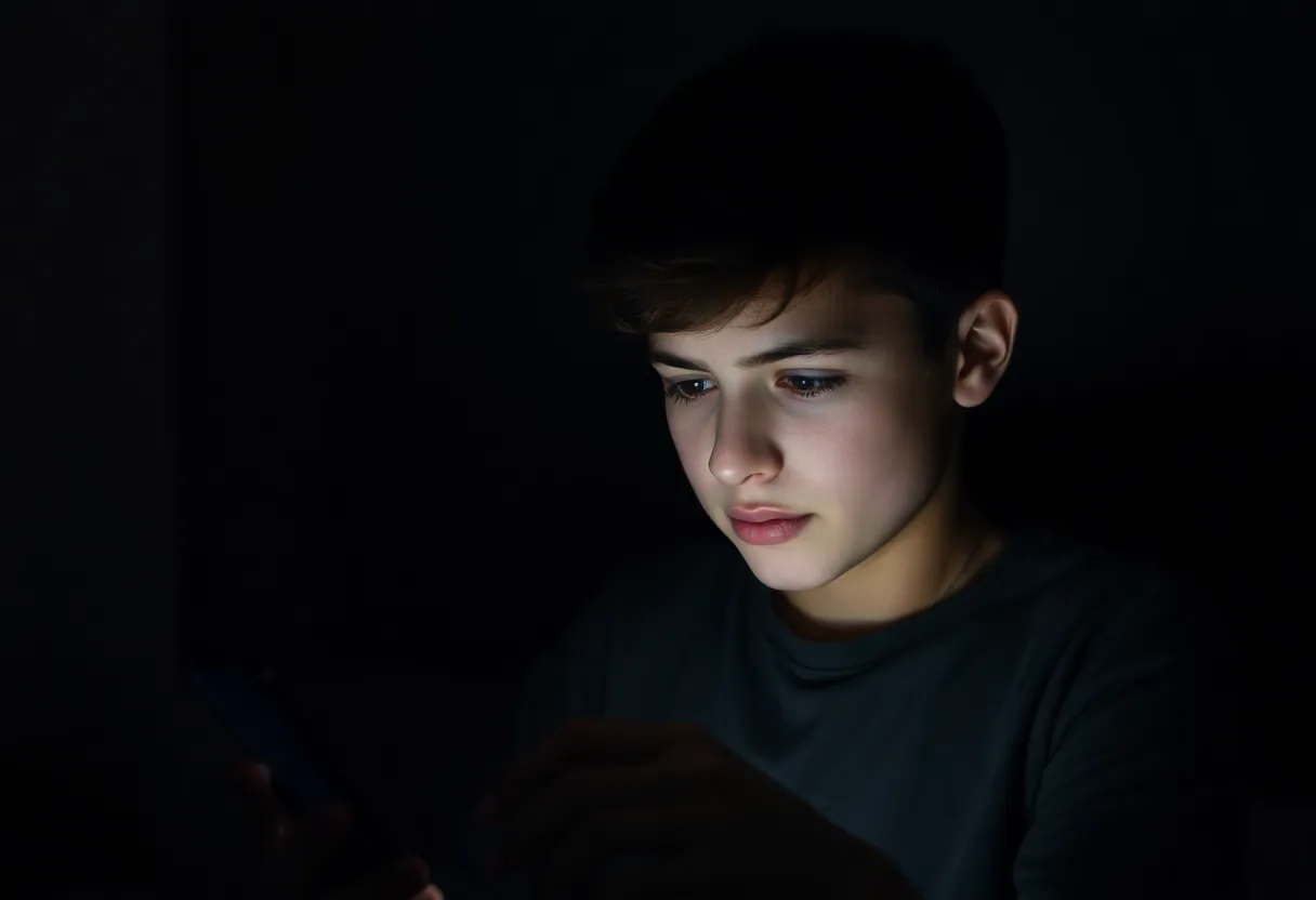 Research lab showing data analysis of teen digital behaviour patterns with charts on computer screens