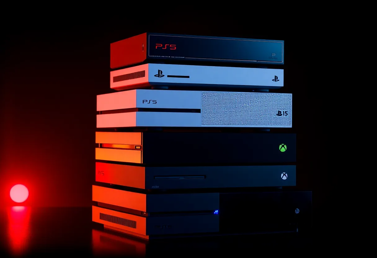 Person holding an old Xbox 360 game disc looking at a modern Xbox Series X console, backward compatibility concept