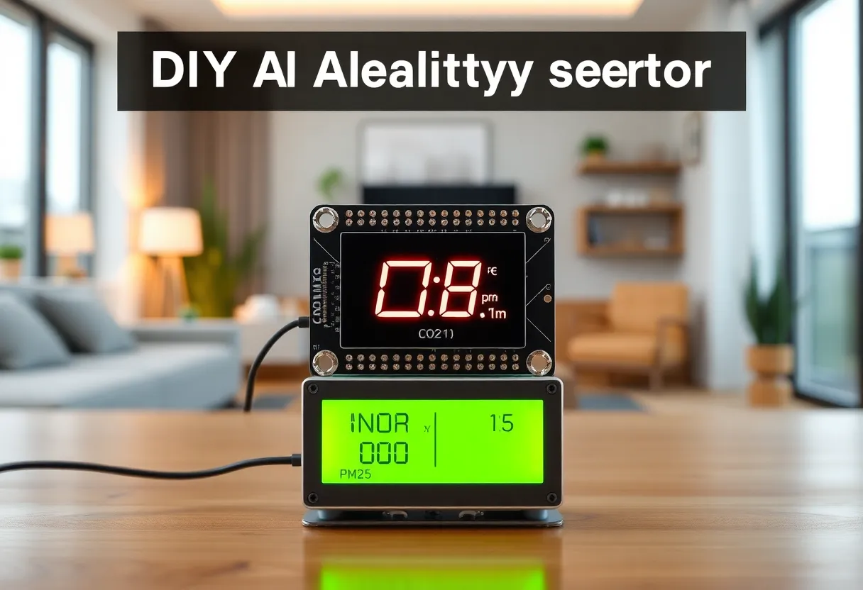 Home automation dashboard in Home Assistant showing multiple room air quality sensor readings with graphs