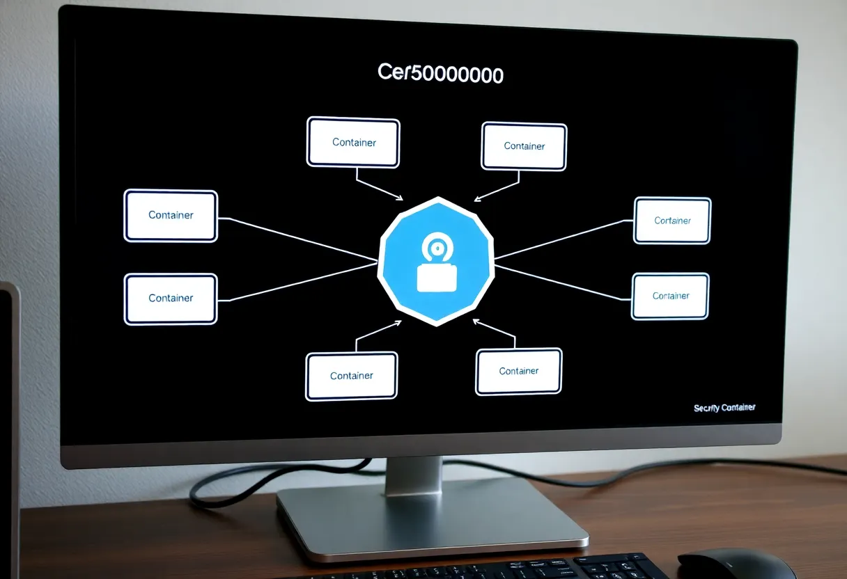 Kubernetes security policy configuration showing pod security standards and network policies in a YAML editor