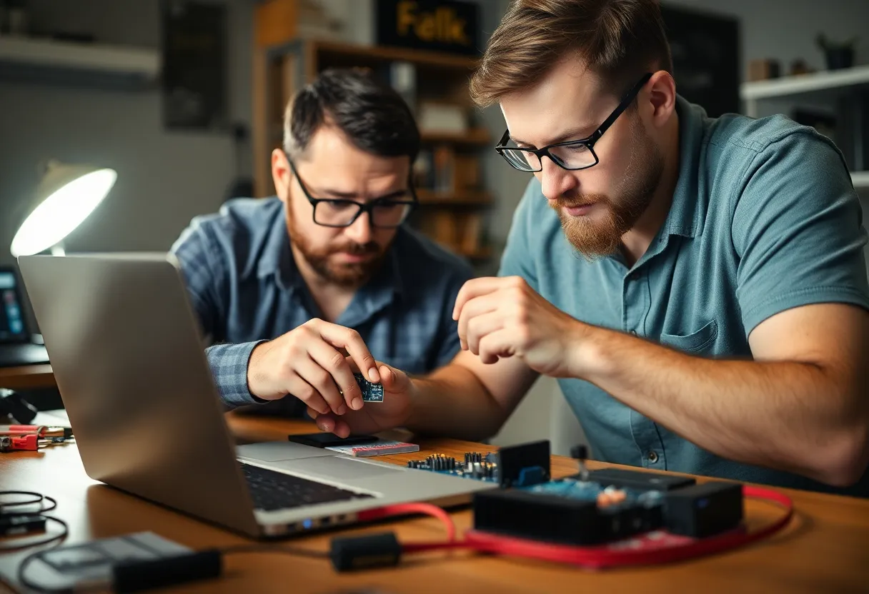 Open source hardware repository on GitHub showing PCB design files, schematics, and bill of materials documentation