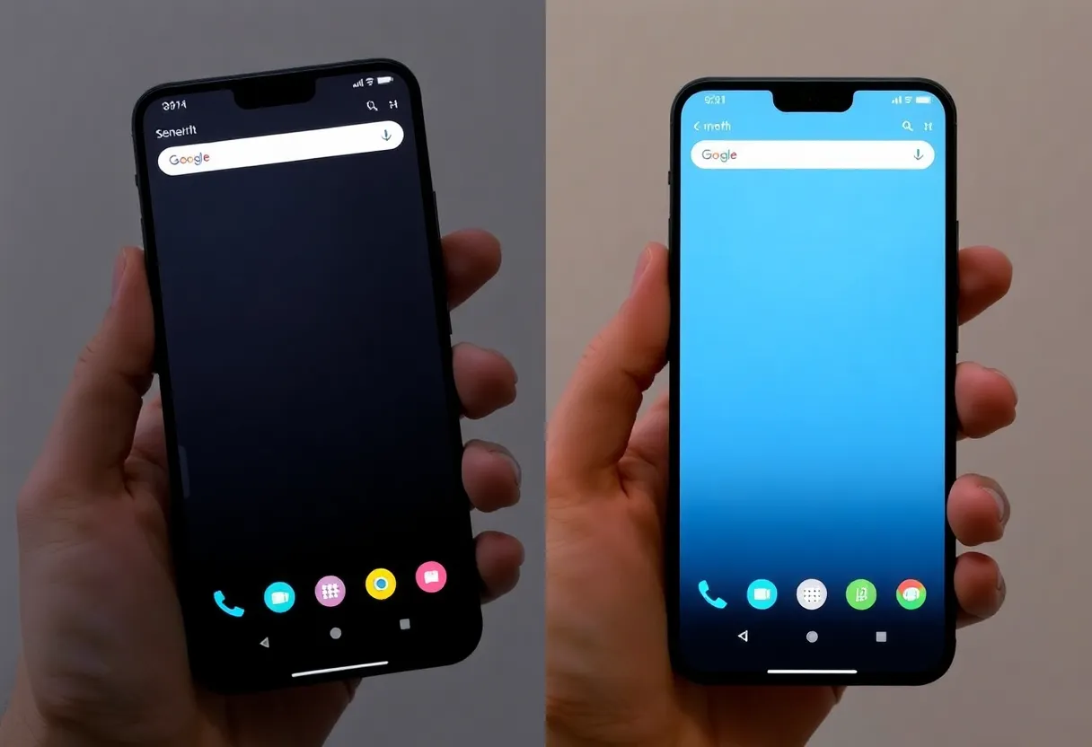Eye strain study results comparing dark mode and light mode reading performance under different ambient lighting conditions