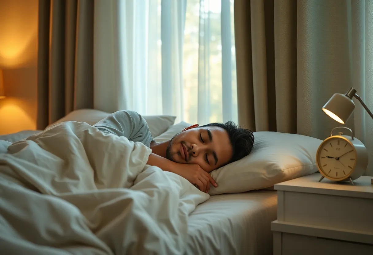 Sleep tracking data on smartphone showing sleep stages and recovery metrics alongside productivity planning calendar