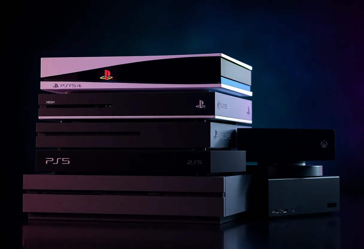 Gaming library of physical and digital game collections shown on a TV screen, digital vs physical ownership concept