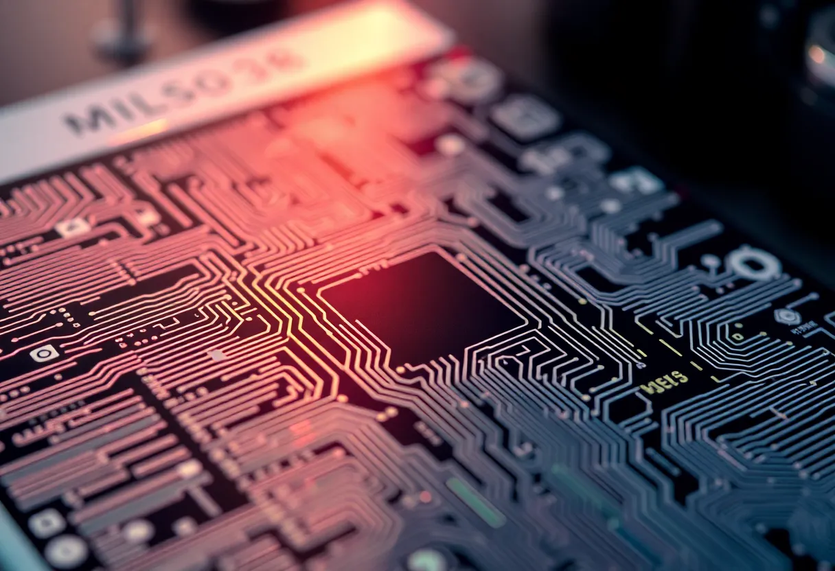 Futuristic semiconductor manufacturing clean room with advanced EUV lithography equipment, photorealistic