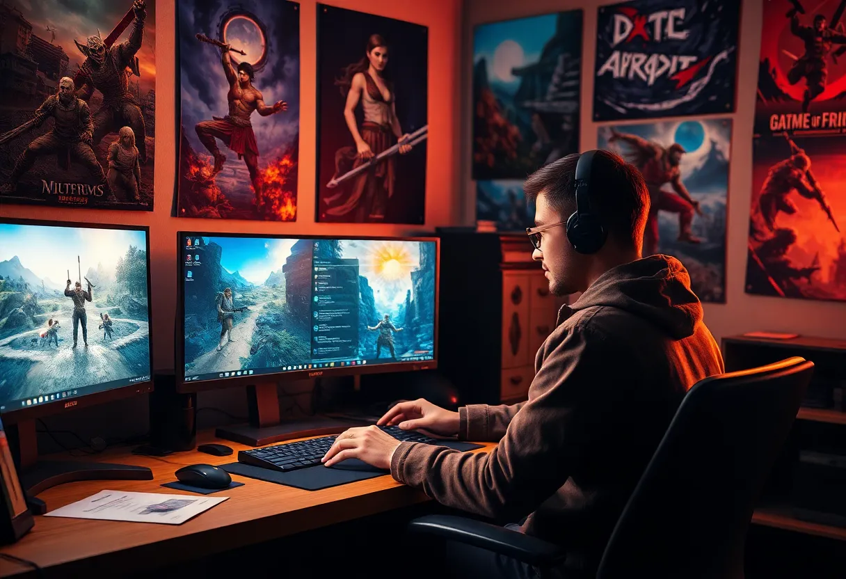 Online game community gathering showing players celebrating a modded game server anniversary