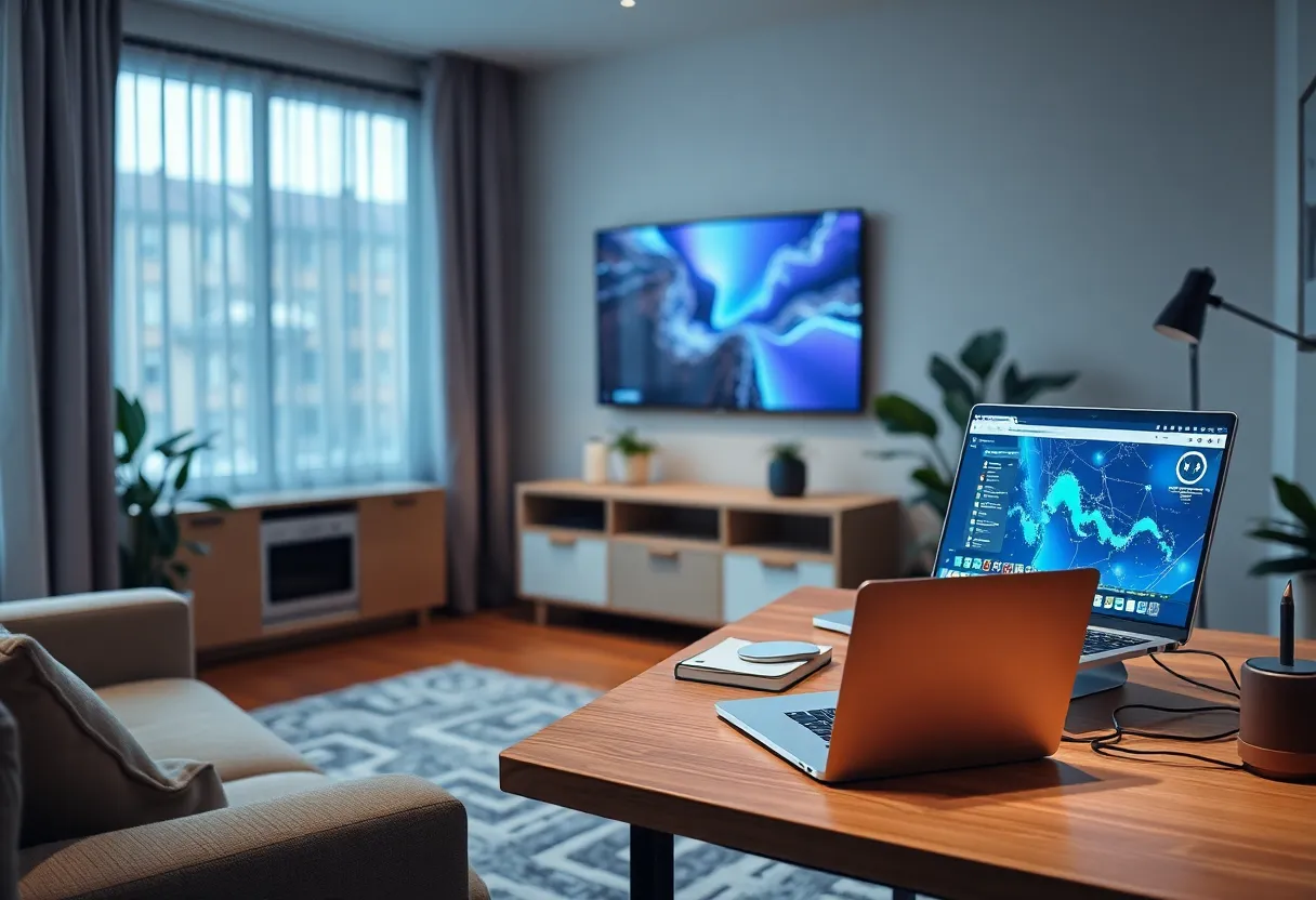 Living-room IoT devices separated from a laptop on another network