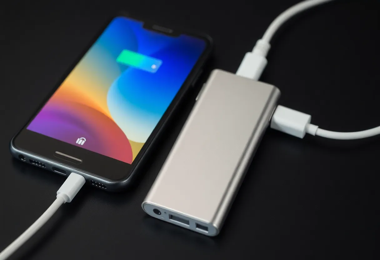 Uncharged stylus beside a charging cable on a desk