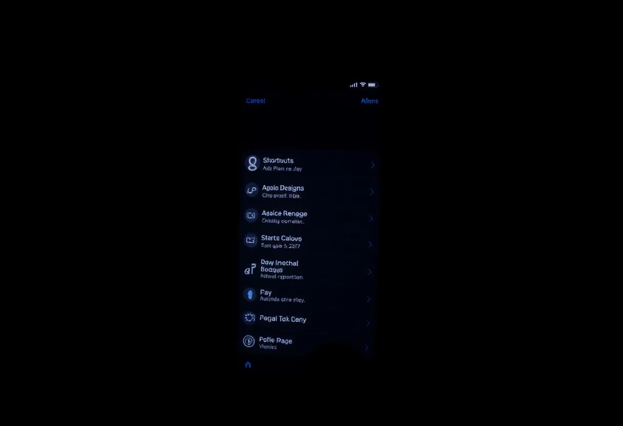 An iPhone glowing with an automation screen in a dark room