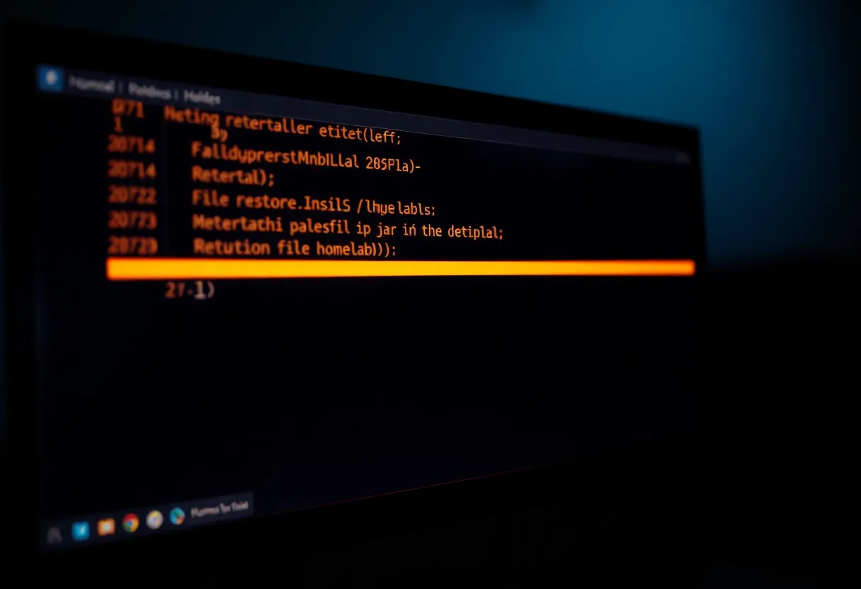 A restore command running in a terminal during a homelab recovery drill