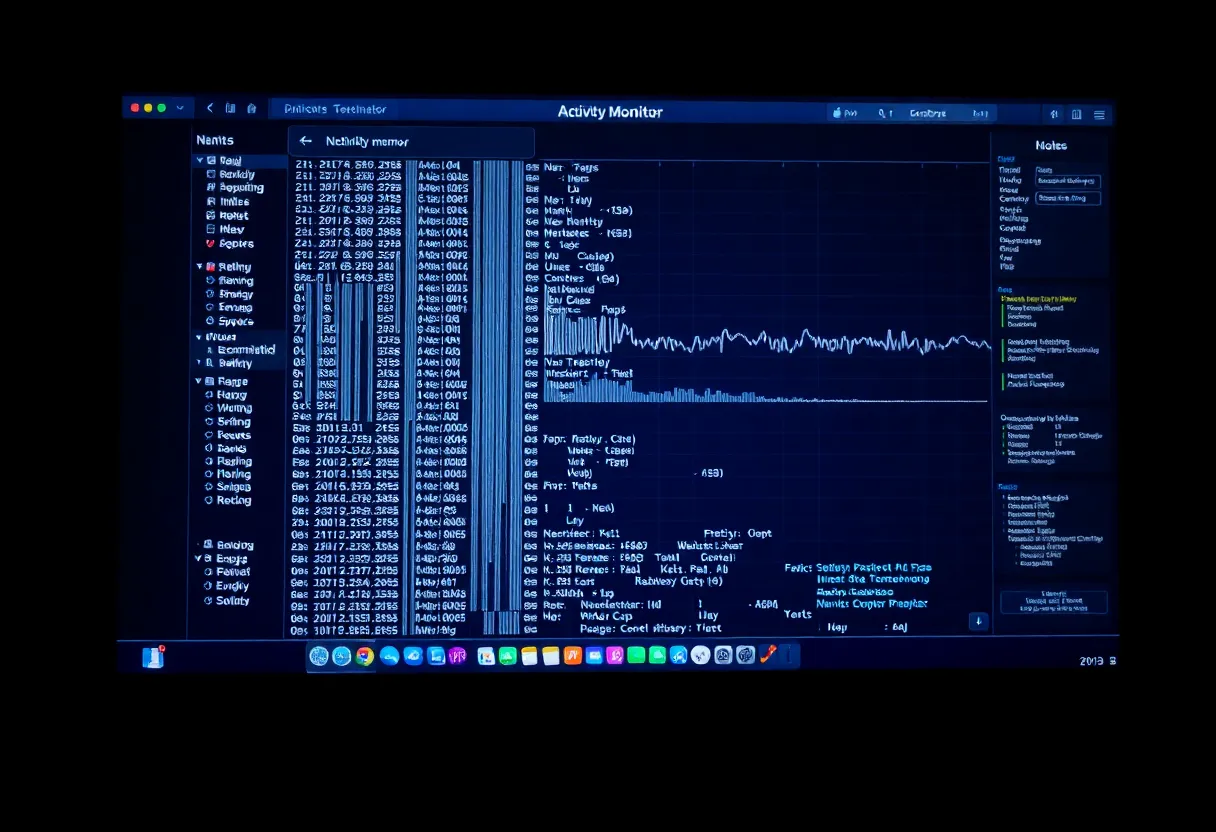 Memory pressure on a Mac desktop while a local model is loaded