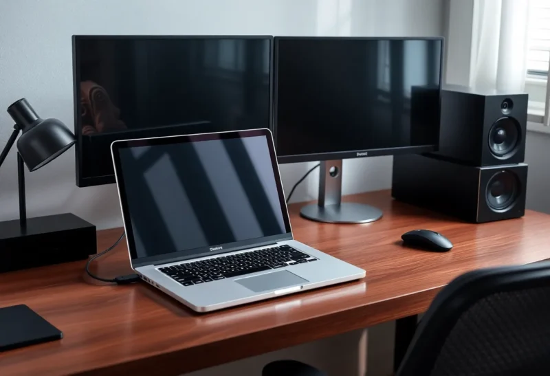 A docked laptop vs a mini PC on the same two monitors: which computer you leave on all day