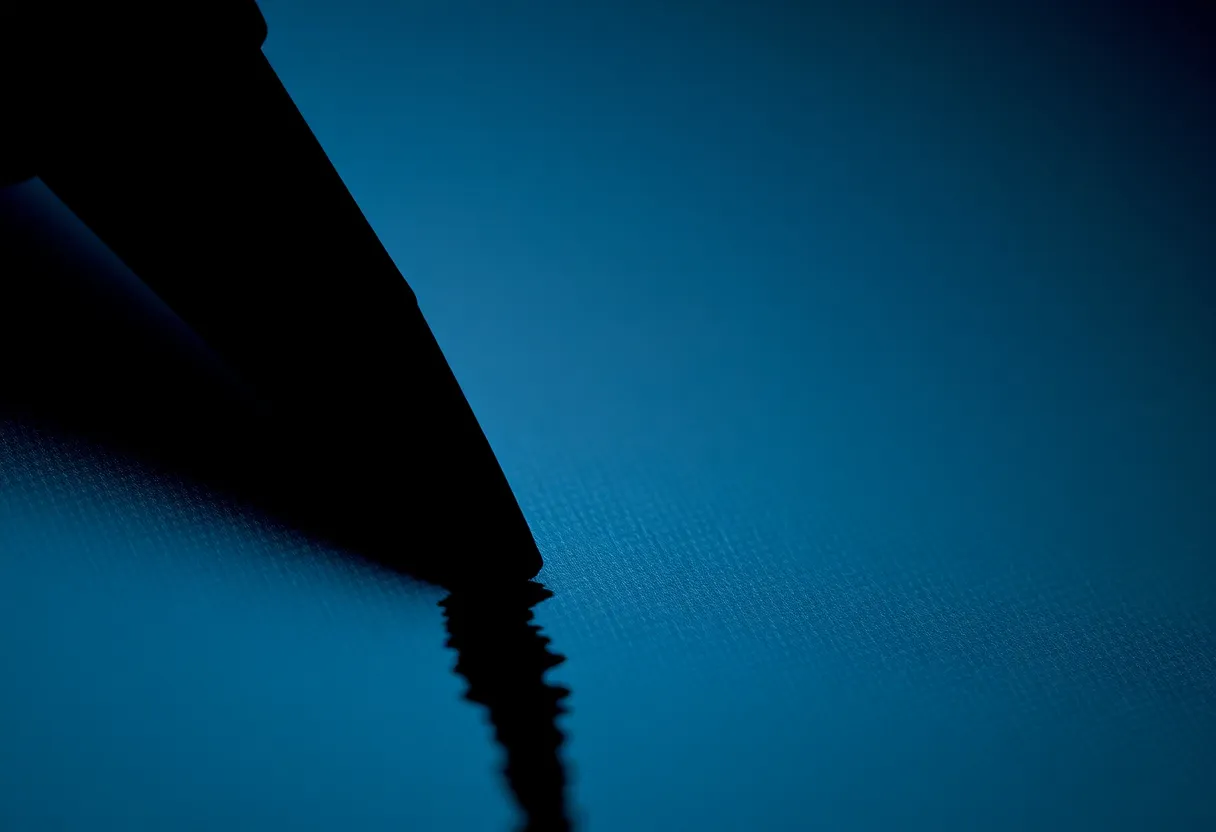 A stylus nib drawing a thin ink line on a textured e-ink screen