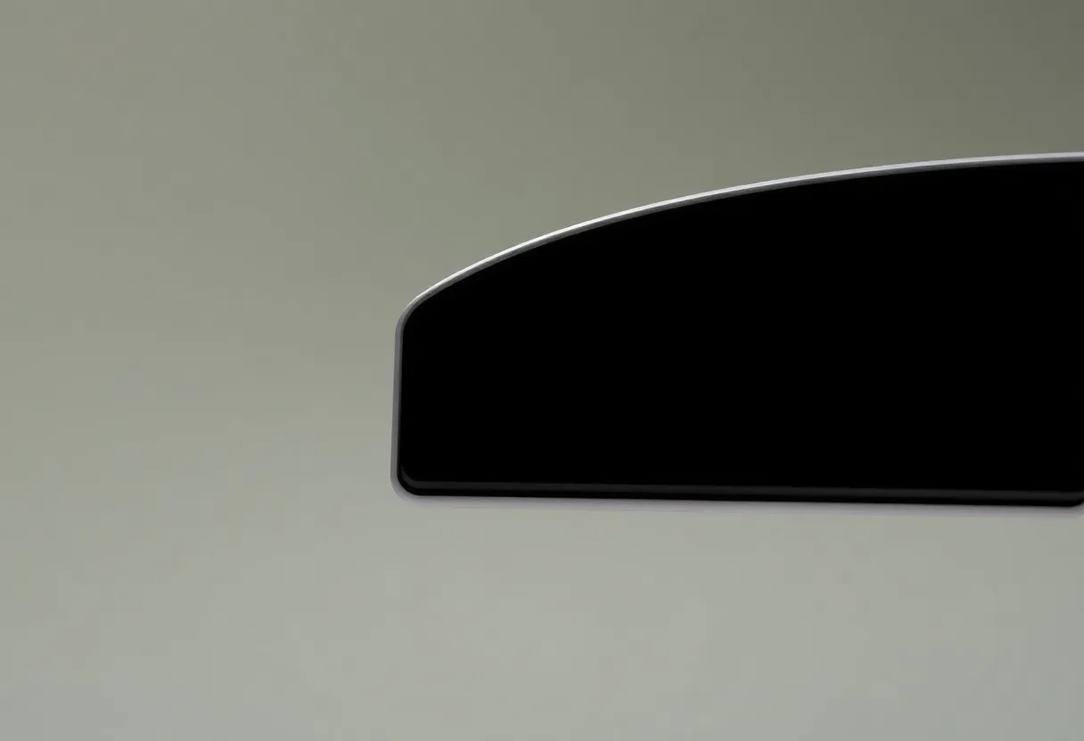 Close-up of a slightly curved ultrawide monitor bezel